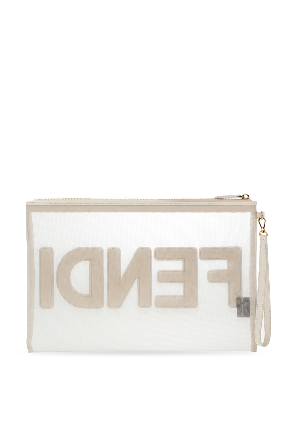 fendi trimmed Transparent clutch